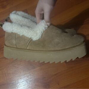 UGG Cream Fleece Interior Boots